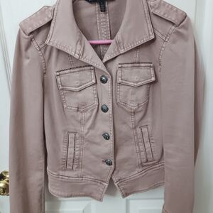 White House Black Market Blush Jean Jacket